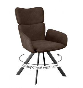 Стул DikLine 501 поворотный SB3 шоколад, ножки черные в Тюмени - mebel-tymen.ru | фото