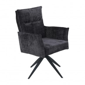 Стул DikLine 6824 тк. Серая 709-23, опоры черные поворотный (комплект 2 шт) в Тюмени - mebel-tymen.ru | фото