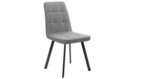 Стул «Рони»  Черный муар, Микровелюр BRENDY Grey в Тюмени - mebel-tymen.ru | фото
