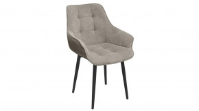 Стул «Шато» (конус Т2) Черный муар, Велюр DREAM Beige (бежевый) в Тюмени - mebel-tymen.ru | фото