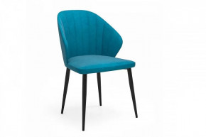 Стул ЭНЗО, велюр Ultra Denim (синий), металл черный (4шт) в Тюмени - mebel-tymen.ru | фото