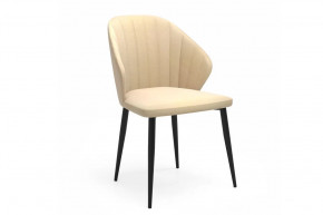 Стул ЭНЗО, велюр Ultra Sand (бежевый), металл черный (4шт) в Тюмени - mebel-tymen.ru | фото