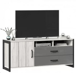 Техно ЛД.678020.000 Тумба под ТВ (Дуб Крафт белый/Серый шифер) в Тюмени - mebel-tymen.ru | фото