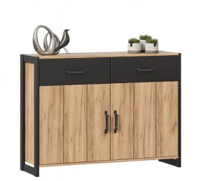 Техно ЛД.678210.000 Тумба комбинированная 1200 (Дуб золотой/Чёрный) в Тюмени - mebel-tymen.ru | фото