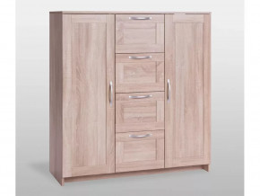 Тумба 2 двери и 4 ящика Сириус 117х123 Дуб Сонома в Тюмени - mebel-tymen.ru | фото