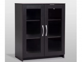 Тумба 2 двери со стеклом Сириус 78х95 Дуб Венге в Тюмени - mebel-tymen.ru | фото