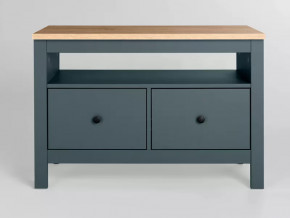 Тумба 2 ящика Сага темно-бирюзовая/ясень в Тюмени - mebel-tymen.ru | фото