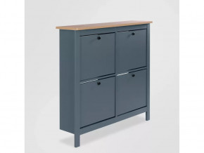 Тумба для обуви 113х108 Сага темно-бирюзовая/ясень в Тюмени - mebel-tymen.ru | фото