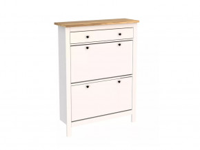 Тумба для обуви 92х122 Сага белая/ясень в Тюмени - mebel-tymen.ru | фото