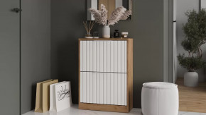 Тумба для обуви «Хилтон» Исп.2 Дуб Крафт золотой, Белый матовый в Тюмени - mebel-tymen.ru | фото