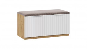 Тумба для обуви «Хилтон» Исп.2.2 Дуб Крафт золотой, Белый матовый в Тюмени - mebel-tymen.ru | фото