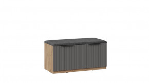 Тумба для обуви «Хилтон» Исп.2.2 Дуб Крафт золотой, Графит матовый в Тюмени - mebel-tymen.ru | фото