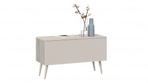 Тумба для теле- и радиоаппаратуры «Порто» с опорами Баттл Рок, Сантьяго софт, Бежевый в Тюмени - mebel-tymen.ru | фото