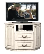 Тумба для ТВА угловая  "Гармония-4" Туя светлая/Дуб беленый в Тюмени - mebel-tymen.ru | фото