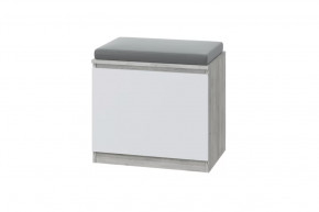 Тумба Лори с мягким элементом, дуб серый/белый в Тюмени - mebel-tymen.ru | фото