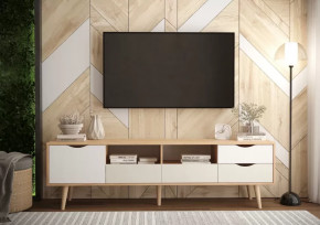 Тумба многофункциональная 6-56030 Дуб Крафт Золотой/Белый/Кашемир Серый в Тюмени - mebel-tymen.ru | фото