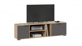 Тумба под ТВ «Хилтон» Дуб Крафт золотой, Графит матовый в Тюмени - mebel-tymen.ru | фото