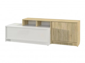 Тумба под ТВ с выступом Эдем-1 Секция-25 Дуб сонома/Белый жемчуг в Тюмени - mebel-tymen.ru | фото