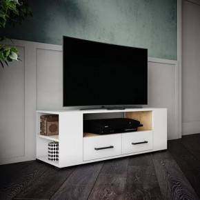 Тумба под ТВ ТВМ-1 (ш1200*г400*в420мм), ЛДСП Белый/ ЛДСП Дуб крафт золотой в Тюмени - mebel-tymen.ru | фото