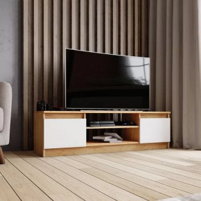 Тумба под ТВ ТВМ-3 (ш1400*г360*в400мм), ЛДСП Дуб крафт золотой /ЛДСП Белый в Тюмени - mebel-tymen.ru | фото