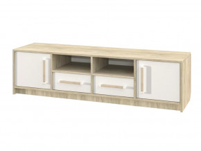 Тумба под ТВ Эдем-1 Секция-27 Дуб сонома/Белый жемчуг в Тюмени - mebel-tymen.ru | фото