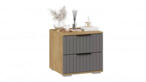 Тумба прикроватная «Хилтон» Дуб Крафт золотой, Графит матовый в Тюмени - mebel-tymen.ru | фото