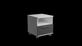 Тумба прикроватная Копенгаген с ящиком (Белый/Серый графит) в Тюмени - mebel-tymen.ru | фото