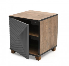 Тумба прикроватная Копенгаген со створкой (Дуб Самдал/Серый графит) в Тюмени - mebel-tymen.ru | фото