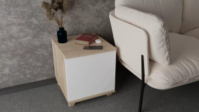 Тумба прикроватная Копенгаген со створкой (Дуб Сонома/Белый матовый) в Тюмени - mebel-tymen.ru | фото