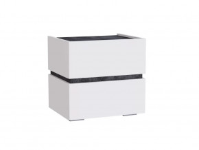 Тумба прикроватная  МС Аркон Белый/Бетон Темный в Тюмени - mebel-tymen.ru | фото