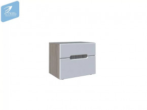 Тумба прикроватная "Палермо-3" Ясень шимо светлый/Белый глянец в Тюмени - mebel-tymen.ru | фото