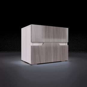 Тумба прикроватная ТРИО Серебряный орех/Ясень шимо светлый в Тюмени - mebel-tymen.ru | фото