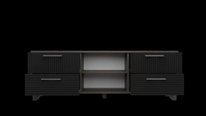 Тумба с нишей под ТВ Копенгаген (Венге/Черный матовый) в Тюмени - mebel-tymen.ru | фото