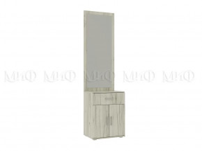 Тумба с зеркалом (600) Ева NEW Дуб Крафт Белый в Тюмени - mebel-tymen.ru | фото