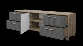 Тумба-створка под ТВ Копенгаген (Дуб Самдал/Серый графит) в Тюмени - mebel-tymen.ru | фото