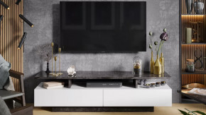 Тумба ТВ «Монтана» тип 1 Белый, Ателье темный глянец в Тюмени - mebel-tymen.ru | фото