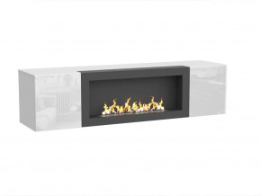 Тумба ТВ навесная с биокамином POINT ТИП-28 SBK Белый/Белый глянец НК-мебель в Тюмени - mebel-tymen.ru | фото