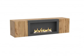 Тумба ТВ навесная с биокамином POINT ТИП-28 SBK Дуб Вотан НК-мебель в Тюмени - mebel-tymen.ru | фото