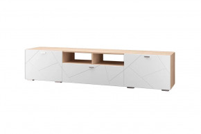 ТВ тумба Скайлайн, 1 ящ. 2 дв., дуб сонома светлый/белый шагрень в Тюмени - mebel-tymen.ru | фото