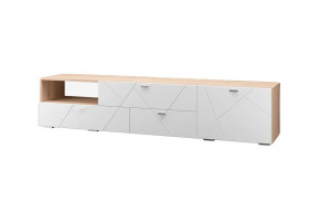 ТВ тумба Скайлайн, 3 ящ. 1 дв., дуб сонома светлый/белый шагрень в Тюмени - mebel-tymen.ru | фото