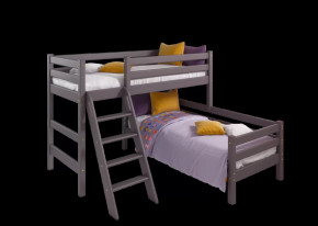 Угловая кровать Соня с наклонной лестницей Лаванда в Тюмени - mebel-tymen.ru | фото