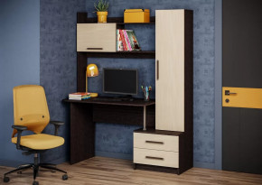 Уголок школьника "Паскаль-1" Ясень шимо темный/Ясень шимо светлый в Тюмени - mebel-tymen.ru | фото