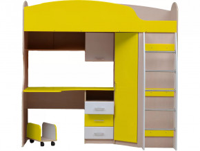 Уголок школьника Юниор-5 желтый-белый глянец в Тюмени - mebel-tymen.ru | фото