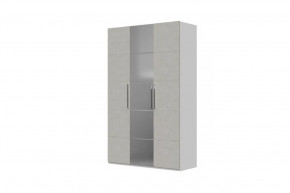 Вива Шкаф распашной ШР-3 1 зеркало Белый/Платина в Тюмени - mebel-tymen.ru | фото