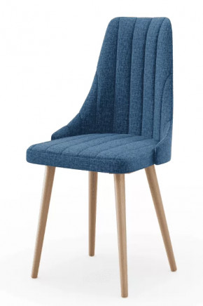 Вивьен ЛД 340.001.000 Стул мягкий с основанием, опора дерево (Синий, ткань Bingo 11) в Тюмени - mebel-tymen.ru | фото