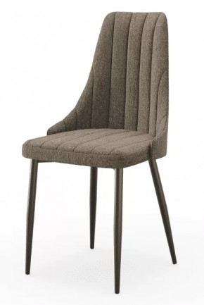 Вивьен ЛД 340.001.000 Стул мягкий с основанием, опора металл (Коричневый, ткань Beatto Plan-1 1012) в Тюмени - mebel-tymen.ru | фото