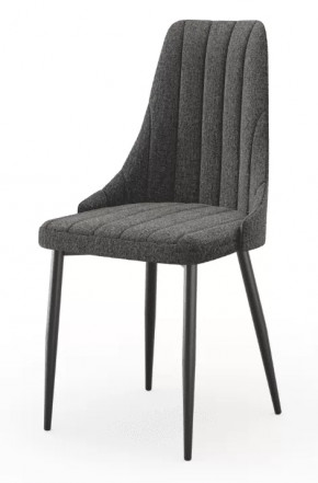 Вивьен ЛД 340.001.000 Стул мягкий с основанием, опора металл (Темно-серый, ткань Beatto Plan-1 1079) в Тюмени - mebel-tymen.ru | фото