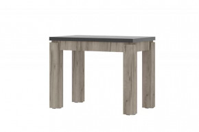 ЭДИНБУРГ Стол кухонный (980*580*760мм), пластик/ЛДСП Черный. Дуб Крафт Серый в Тюмени - mebel-tymen.ru | фото