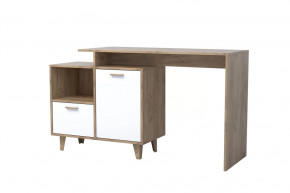 ЭГО Ст-2 Стол письменный, дуб крафт золотой/белый глянец Диал в Тюмени - mebel-tymen.ru | фото