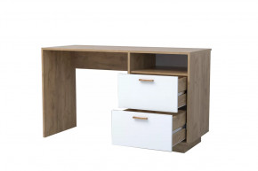 ЭГО Ст-3 Стол письменный с 2мя ящиками, дуб крафт золотой/белый глянец Диал в Тюмени - mebel-tymen.ru | фото